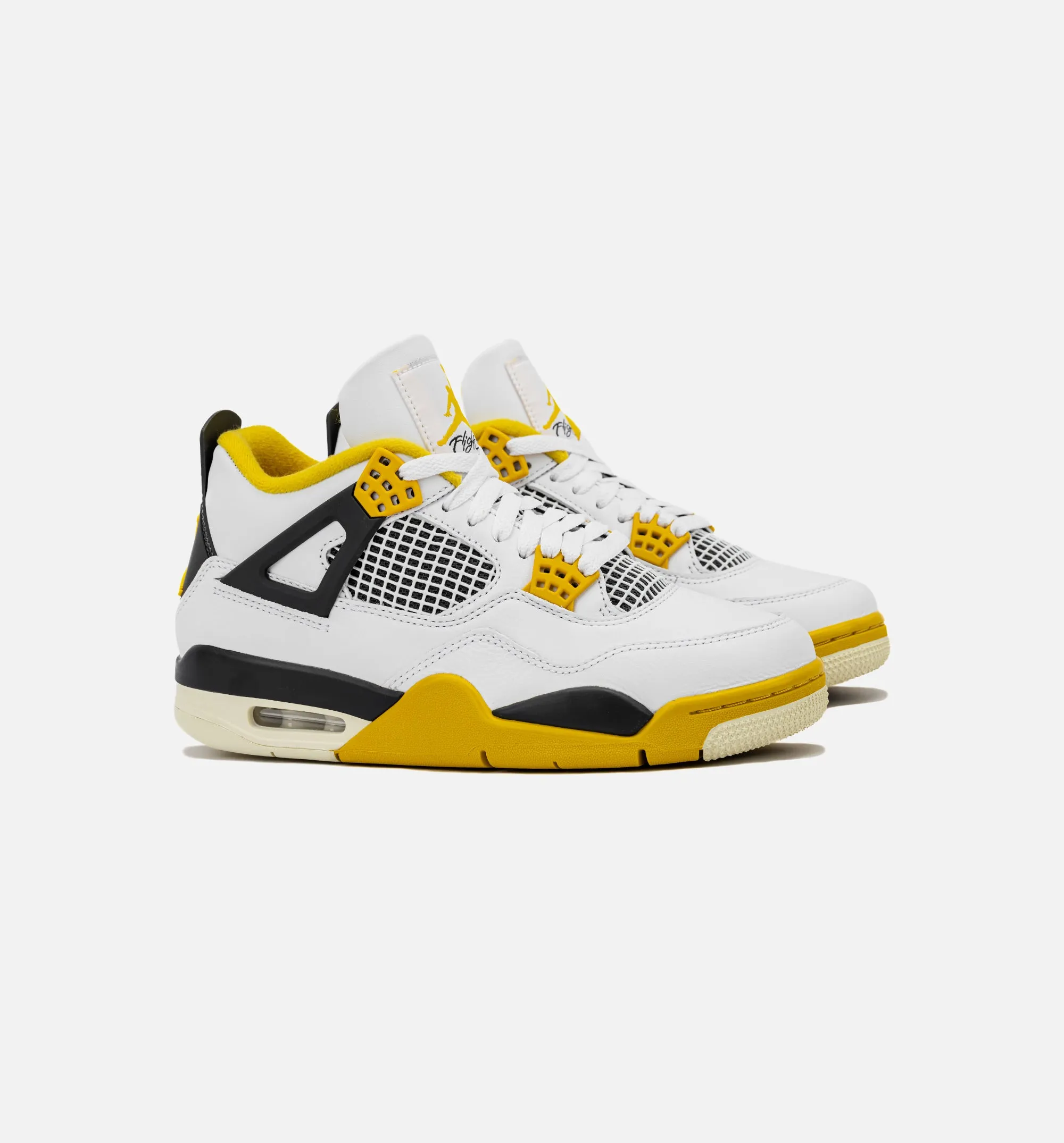 Air Jordan 4 Retro Vivid Sulfur Womens Lifestyle Shoe - White/Coconut Milk/ Vivid Sulfur