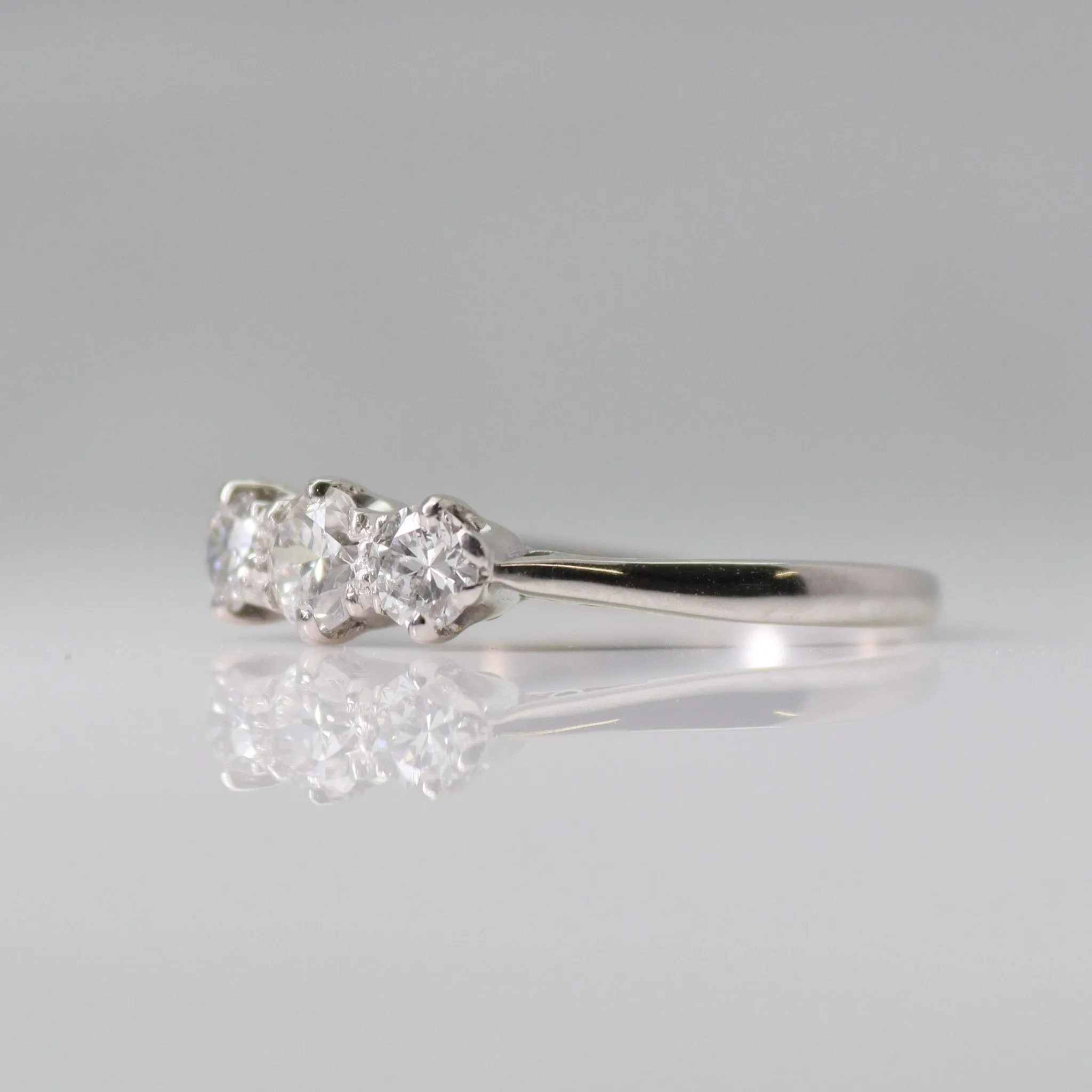 Art Deco Three Stone Diamond Ring