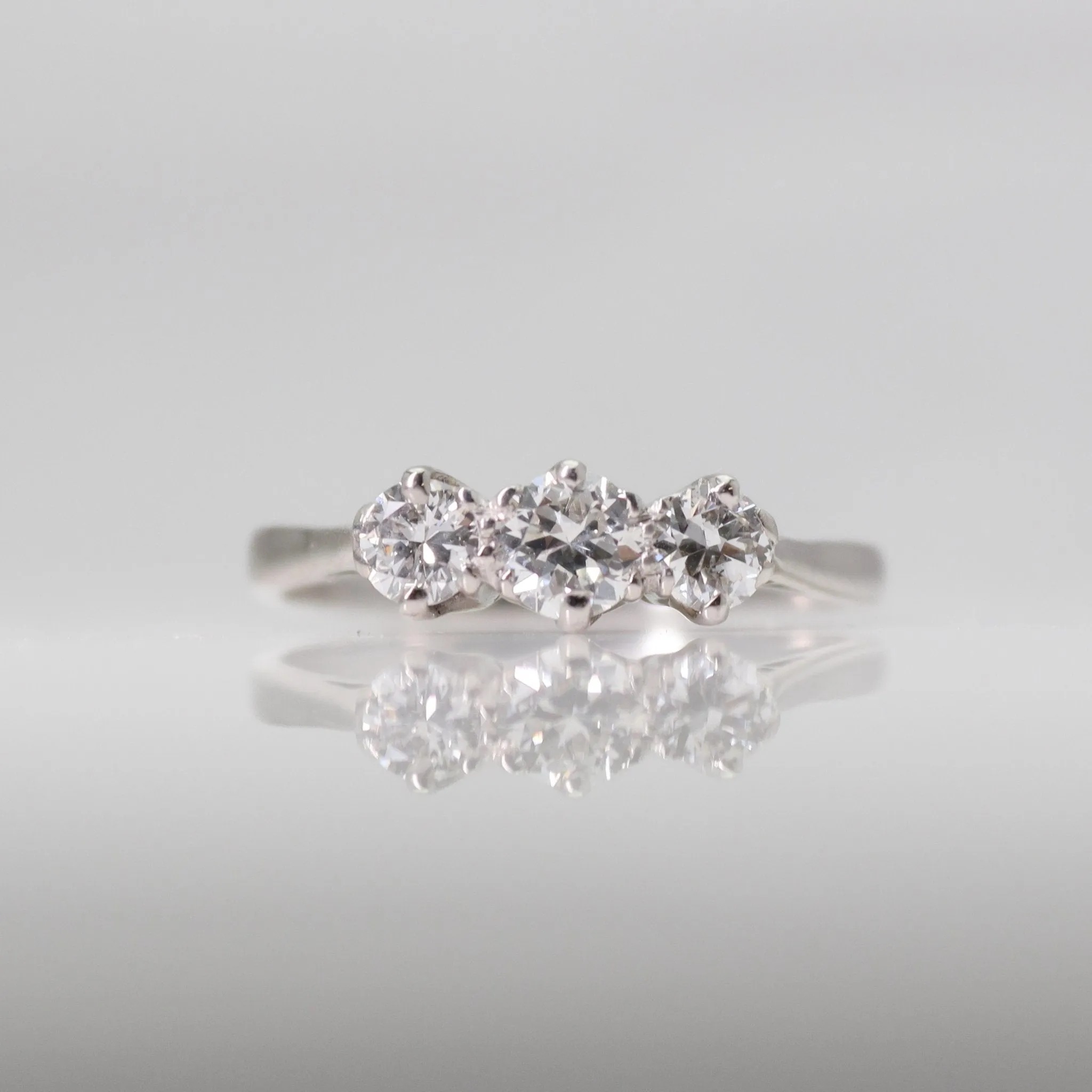 Art Deco Three Stone Diamond Ring