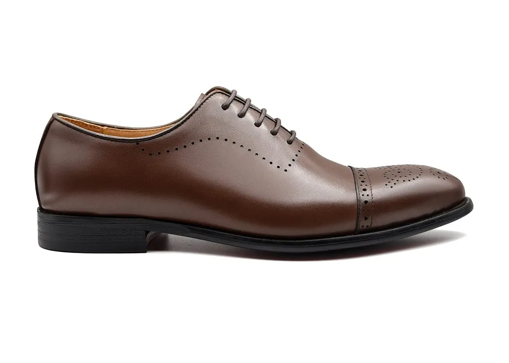 BENEDICT | Cognac Cap Toe Oxfords