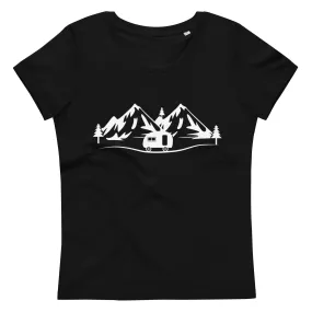 Berge - Camping Caravan - (11) - Damen Premium Organic T-Shirt