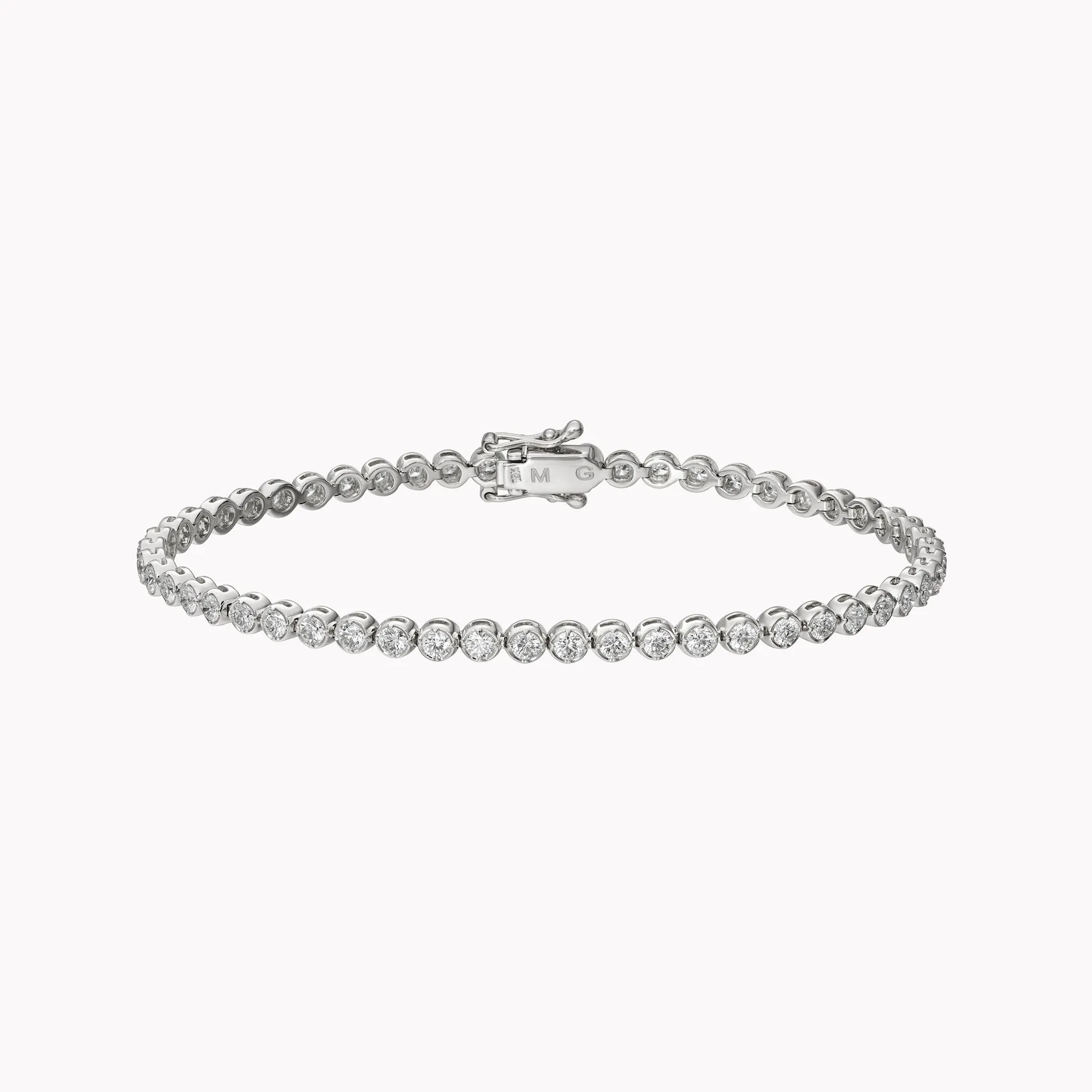 Bezel Set Diamond Tennis Bracelet - 2.15 Carats