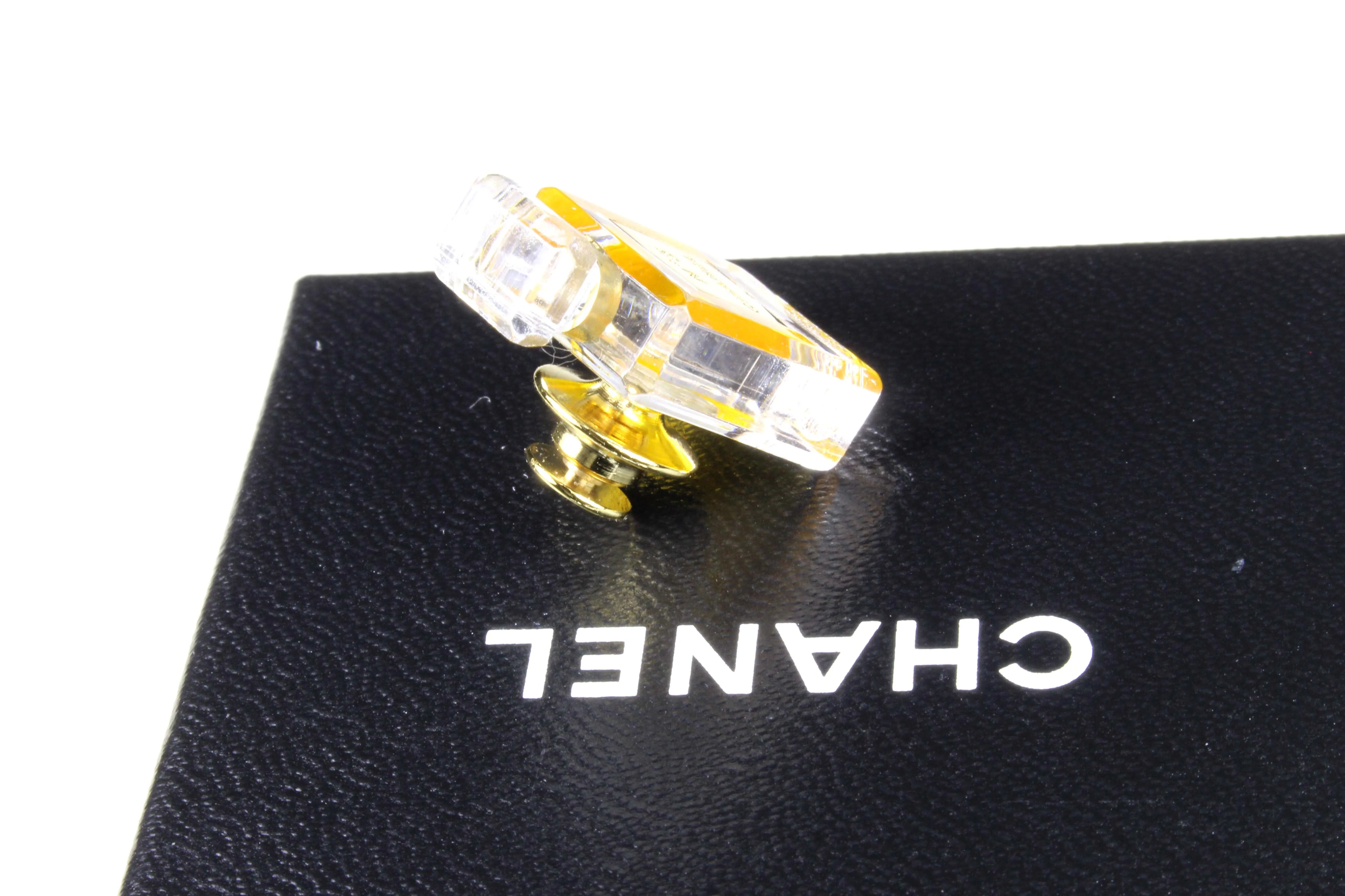 CHANEL iconic No.5 miniature perfume pin brooch