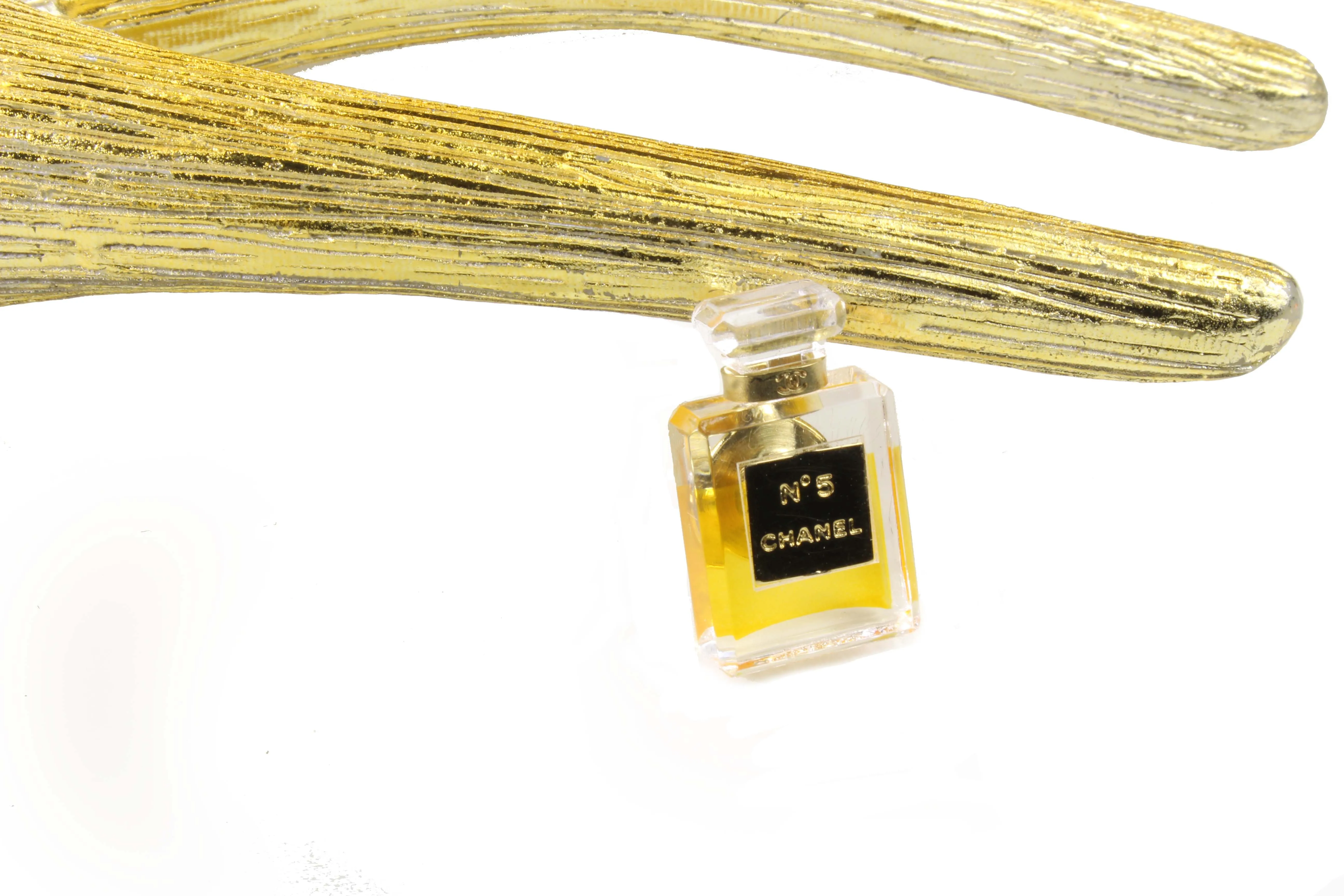 CHANEL iconic No.5 miniature perfume pin brooch