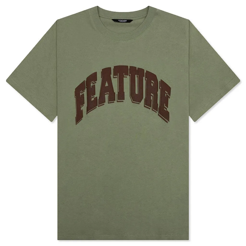 Collegiate Arch Tee - Oil Green