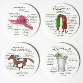 Dishique Derby Anatomy Coasters - Set of 4