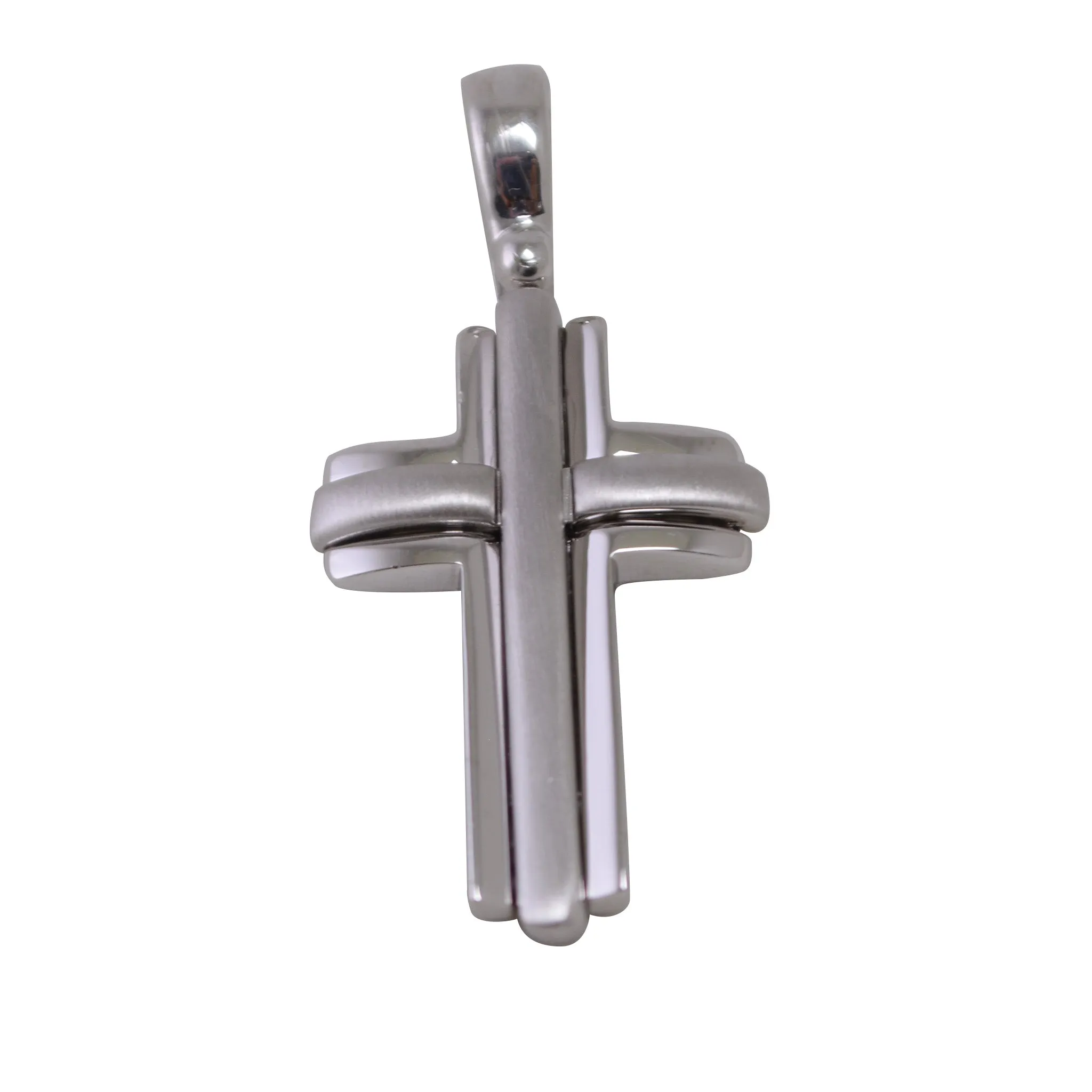 Double layered cross in white