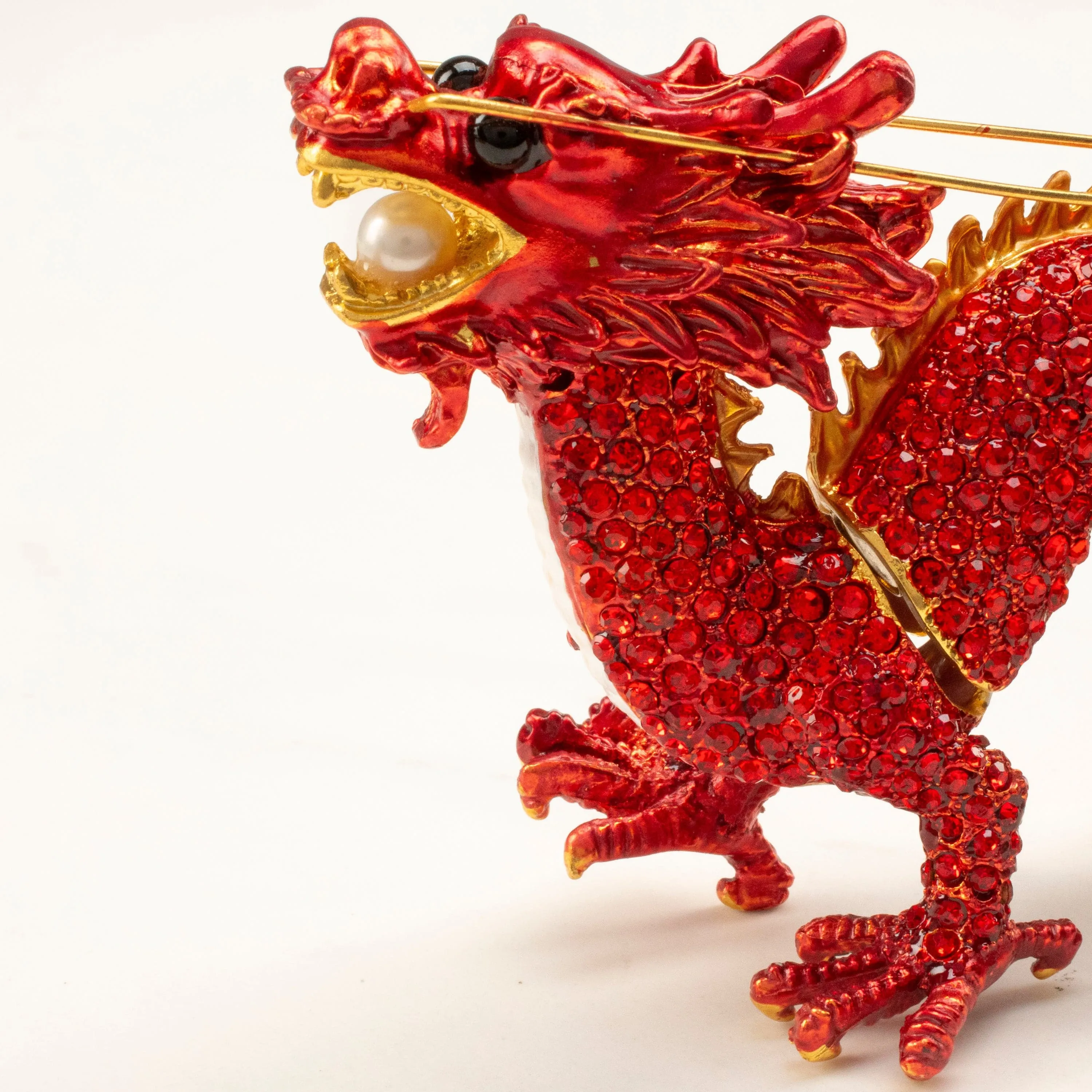 Dragon Figurine Keepsake Box made with Crystals