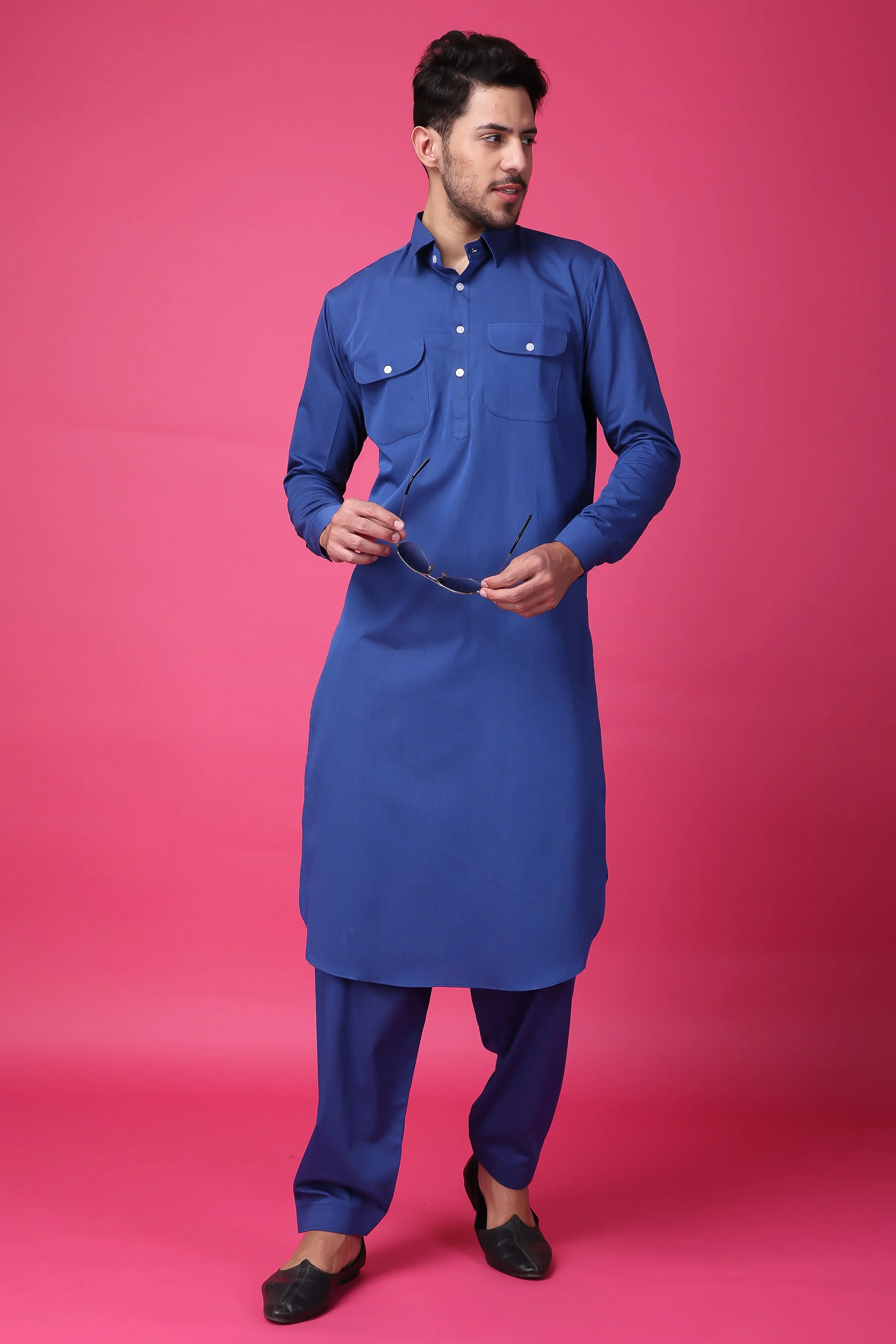 Glorious Indigo Pathani Suit