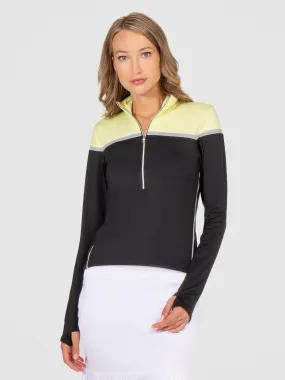 Lilian Performance Long Sleeve Half Zip - Black Combo