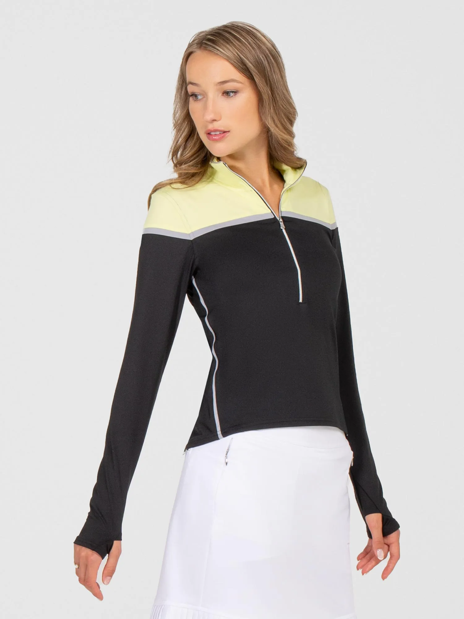 Lilian Performance Long Sleeve Half Zip - Black Combo