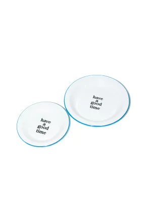 LOGO ENAMEL PLATE SET BLUE