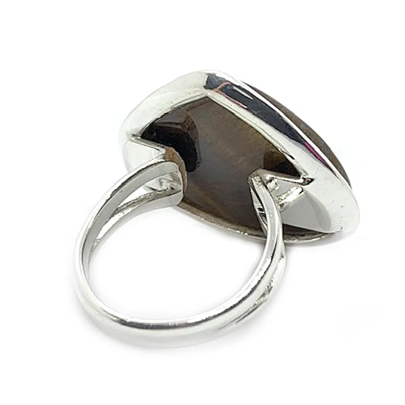 Lois Tiger Eye Teardrop Ring