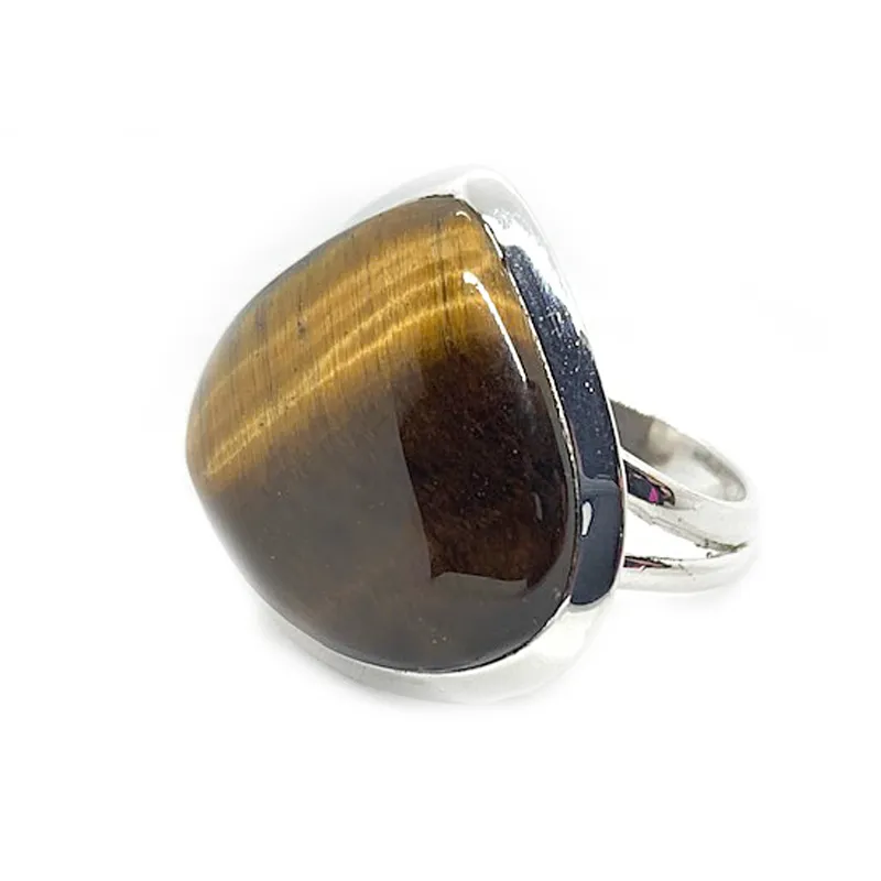 Lois Tiger Eye Teardrop Ring