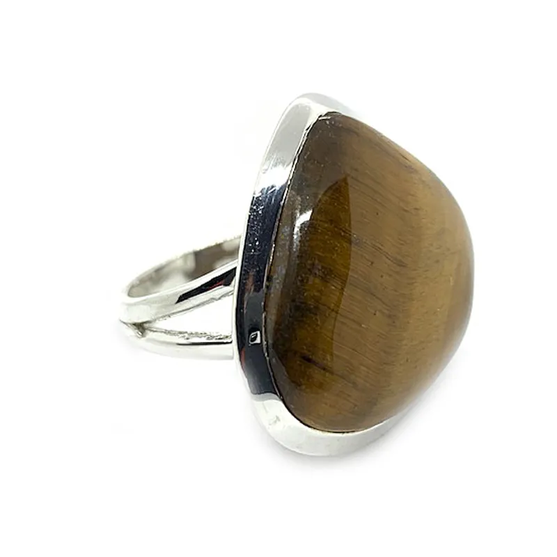 Lois Tiger Eye Teardrop Ring