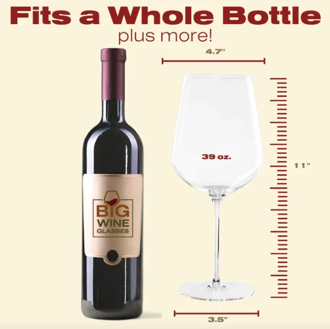 Magnum 39oz Wine Glass - Set of 2