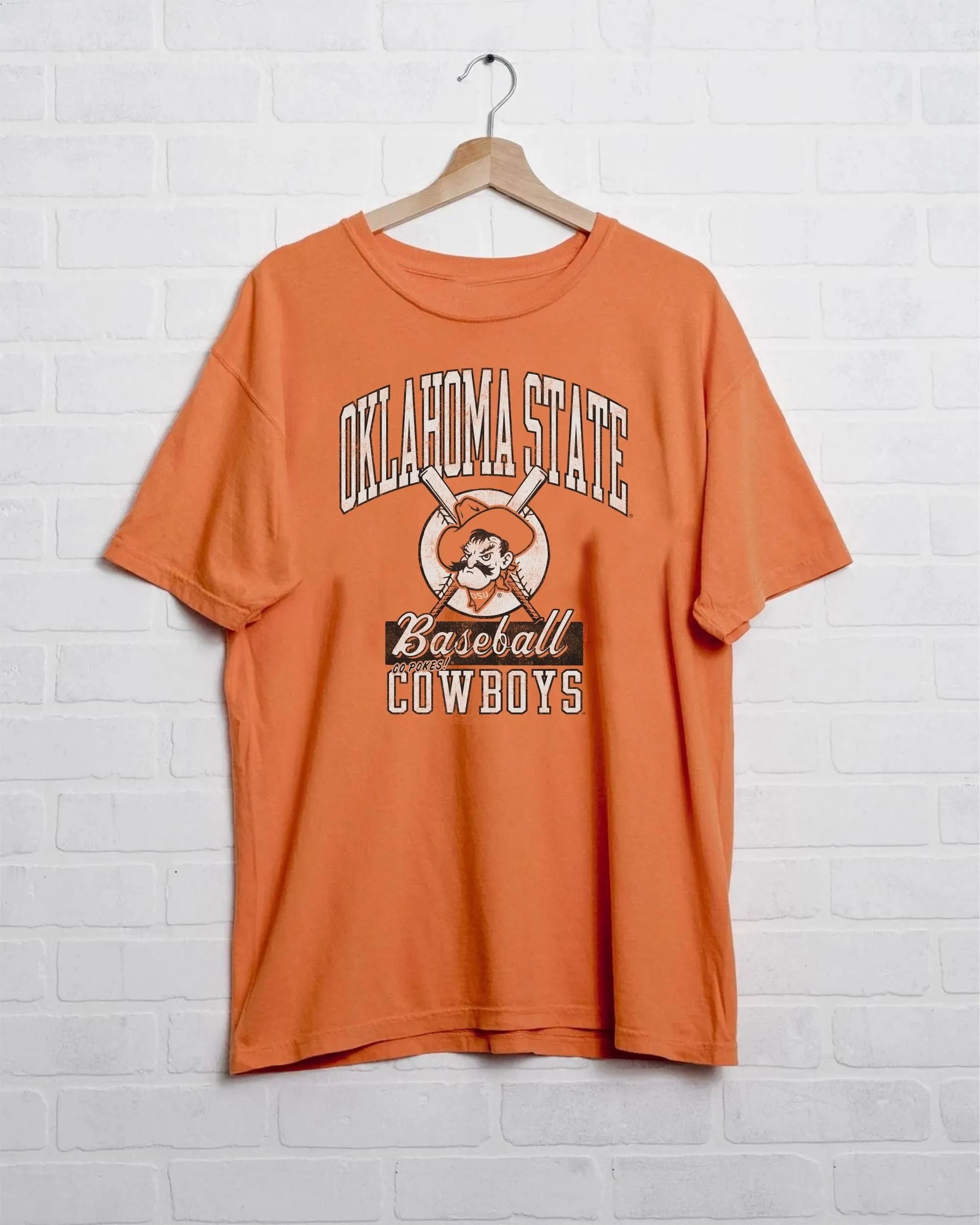 OSU Cowboys Baseball Orange Tee