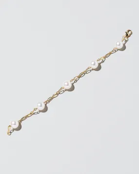 Pearl Station Bracelet Hot Dog Chain