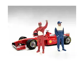 Racing Legends 90's Figures A and B Set of 2 for 1/18 Scale Models by American Diorama