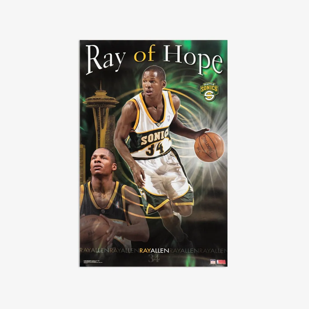 Ray Allen Sonics Vintage Poster