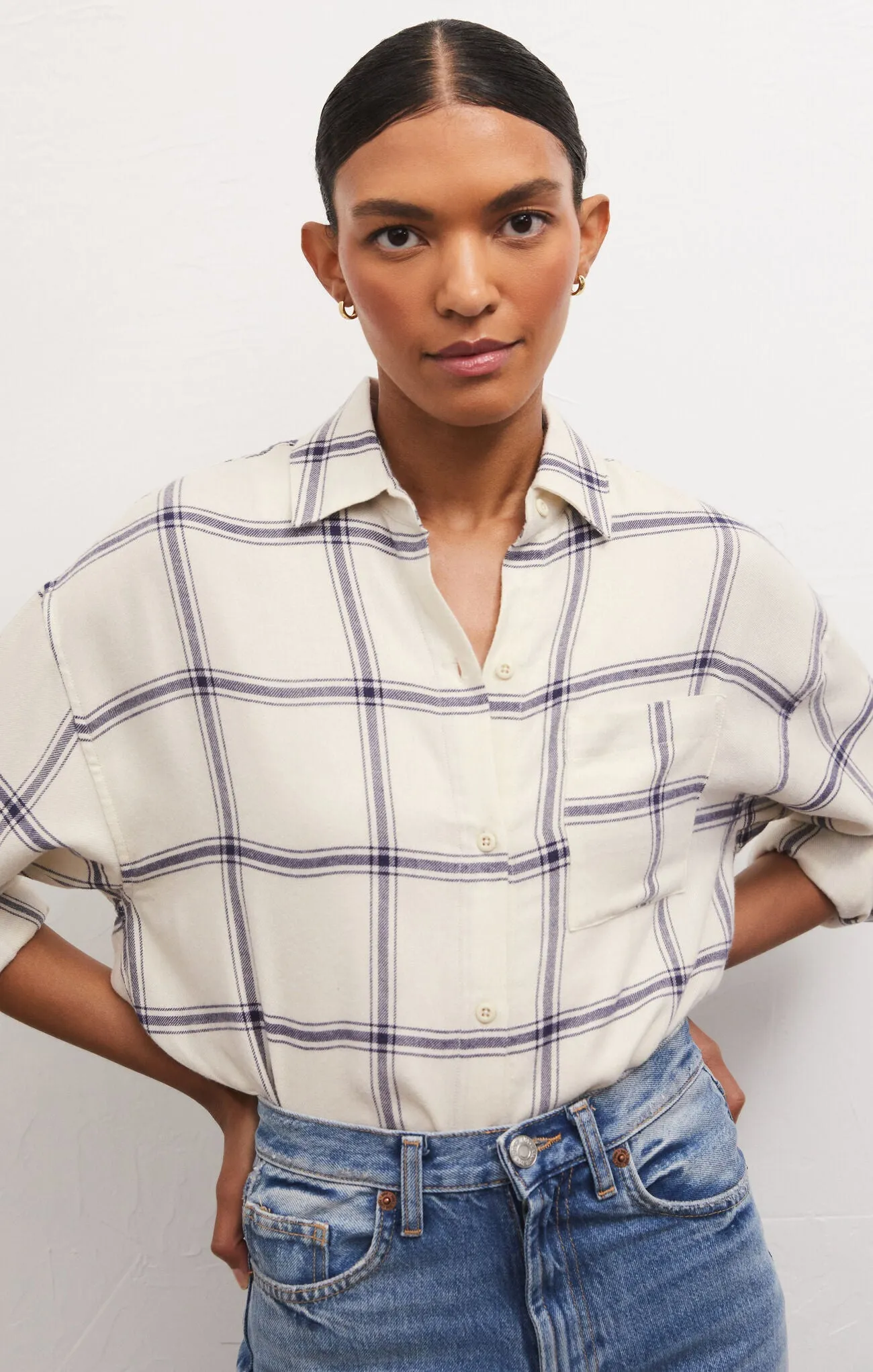 River Plaid Button Up