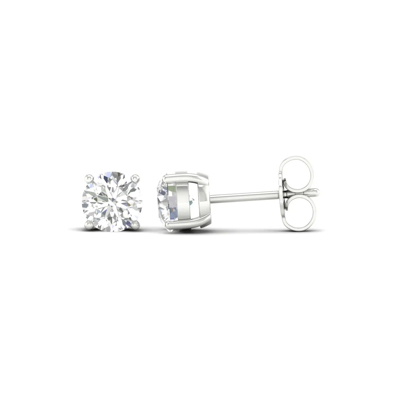 Round Brilliant Diamond Stud Earrings