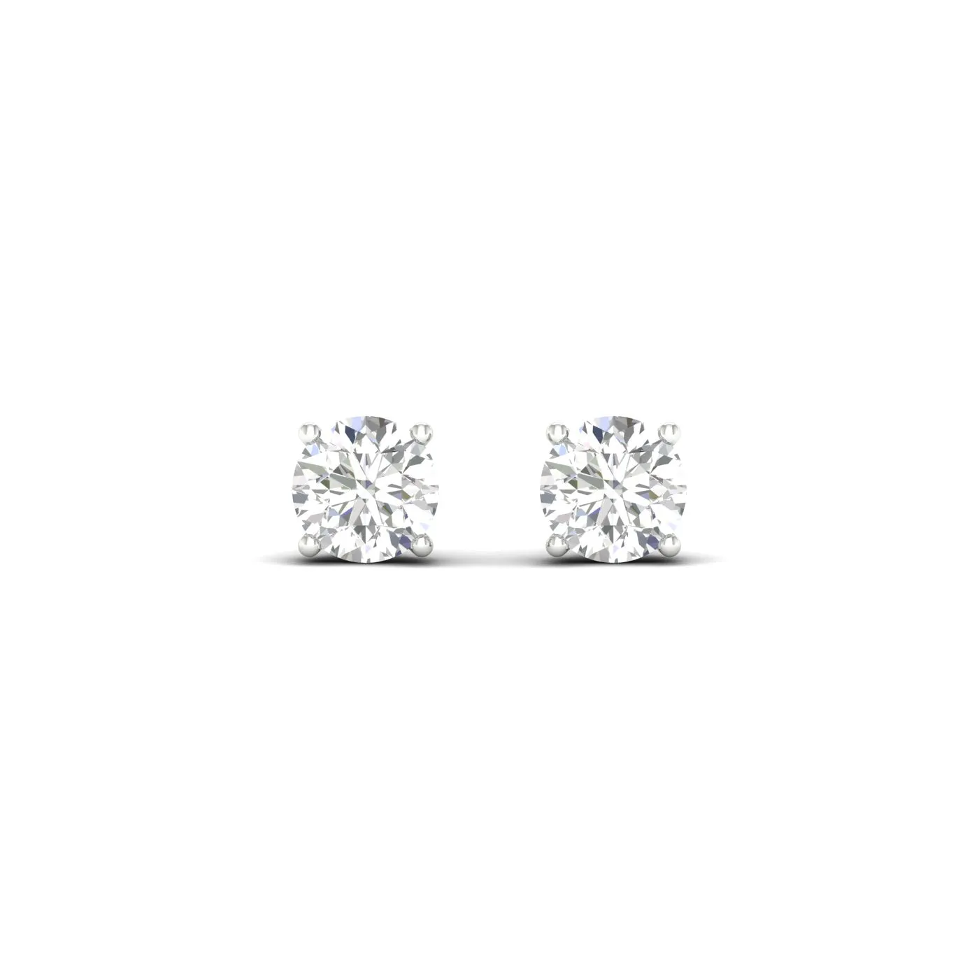 Round Brilliant Diamond Stud Earrings