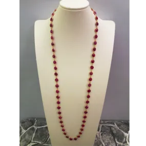 Ruby Jeweled Chain Necklace