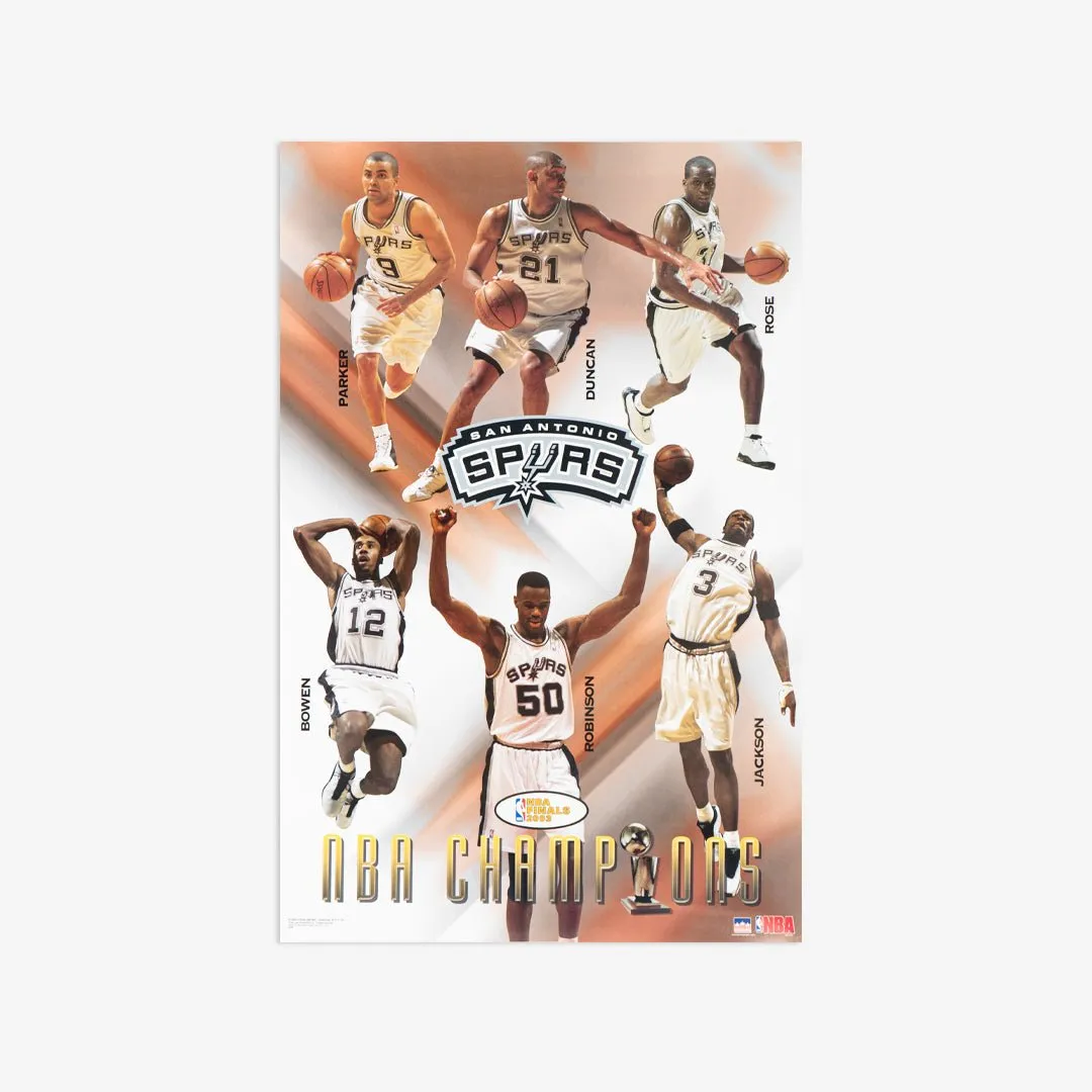 San Antonio Spurs 2003 Champs Vintage Poster