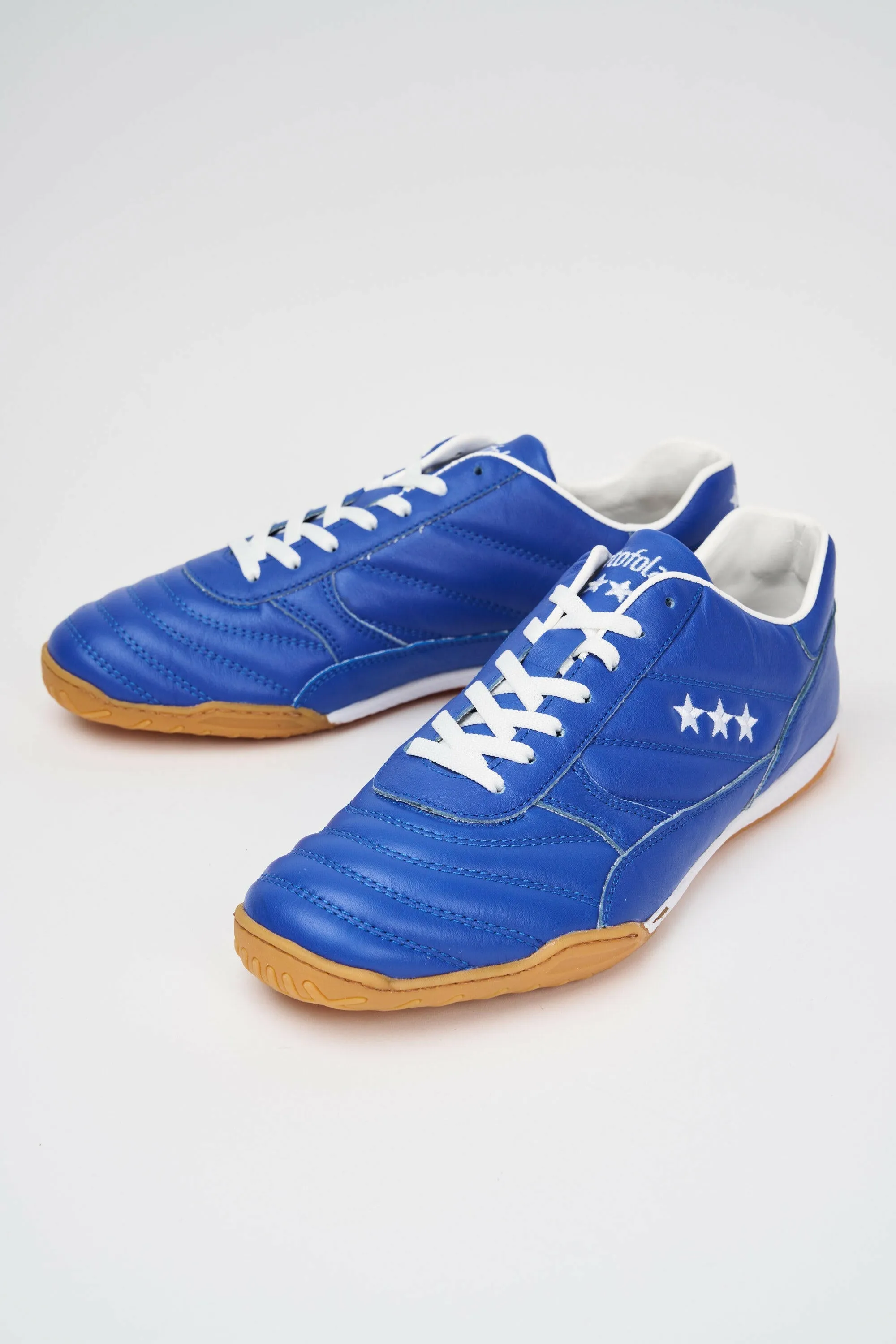 Scarpe da calcio indoor Alloro in pelle blu