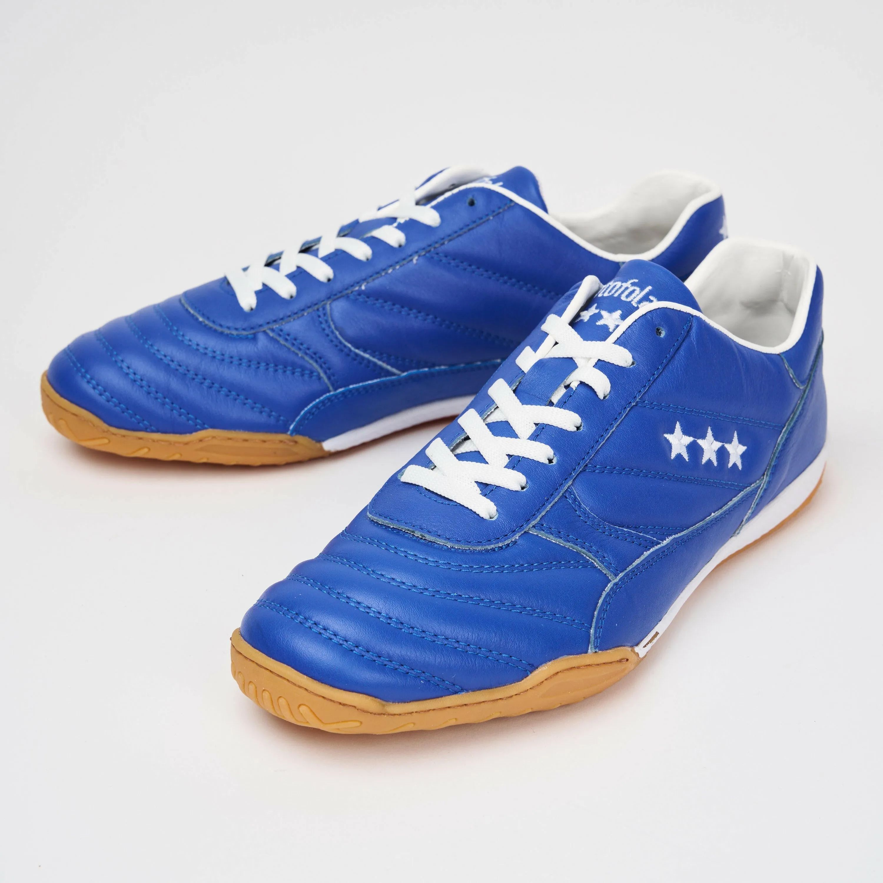 Scarpe da calcio indoor Alloro in pelle blu