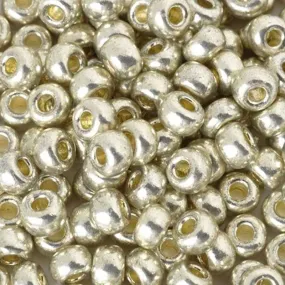 Seed Beads-11/0 Round-4201 Duracoat Galvanized Silver-Miyuki-16 Grams