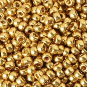 Seed Beads-11/0 Round-4202 Duracoat Galvanized Gold-Miyuki-16 Grams