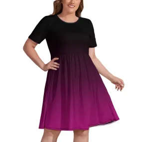 Short-Sleeve Swing Dress with Pockets (NZ034) dress