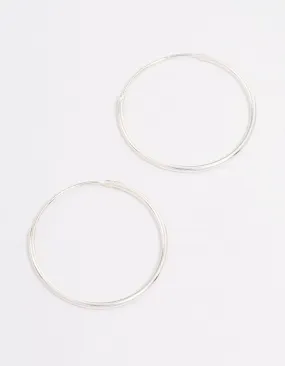 Sterling Silver Hoop Earrings 20mm