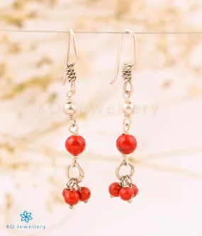 The Coral Powder Silver Gemstone Earring