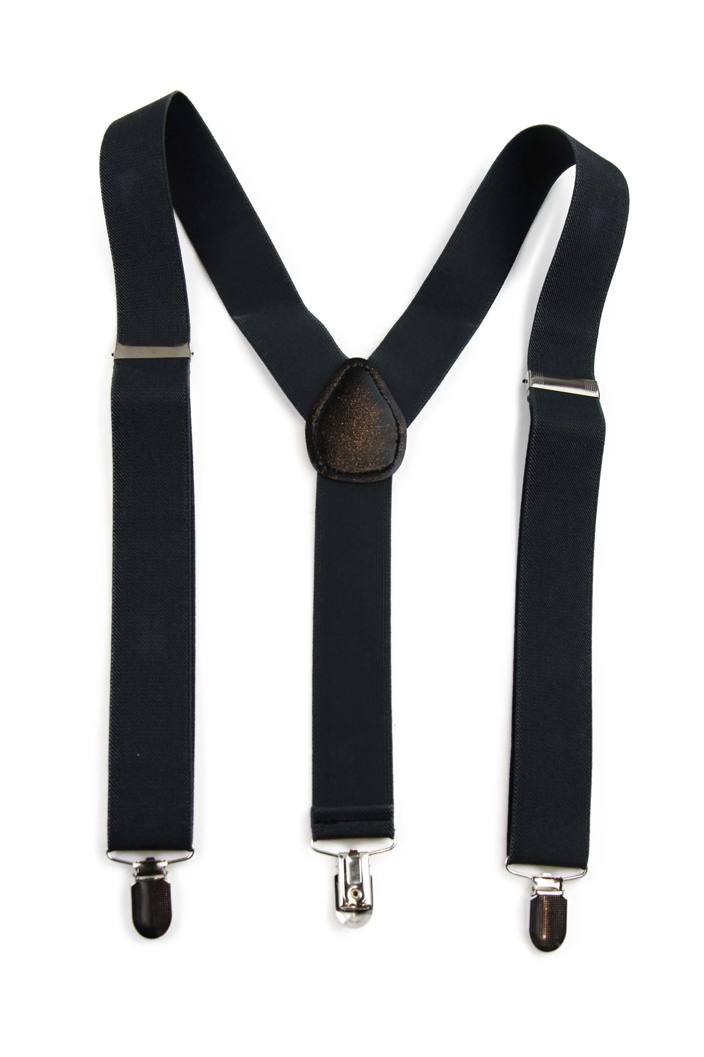 Wide Heavy Duty Adjustable 100cm Gunmetal Adult Mens Suspenders