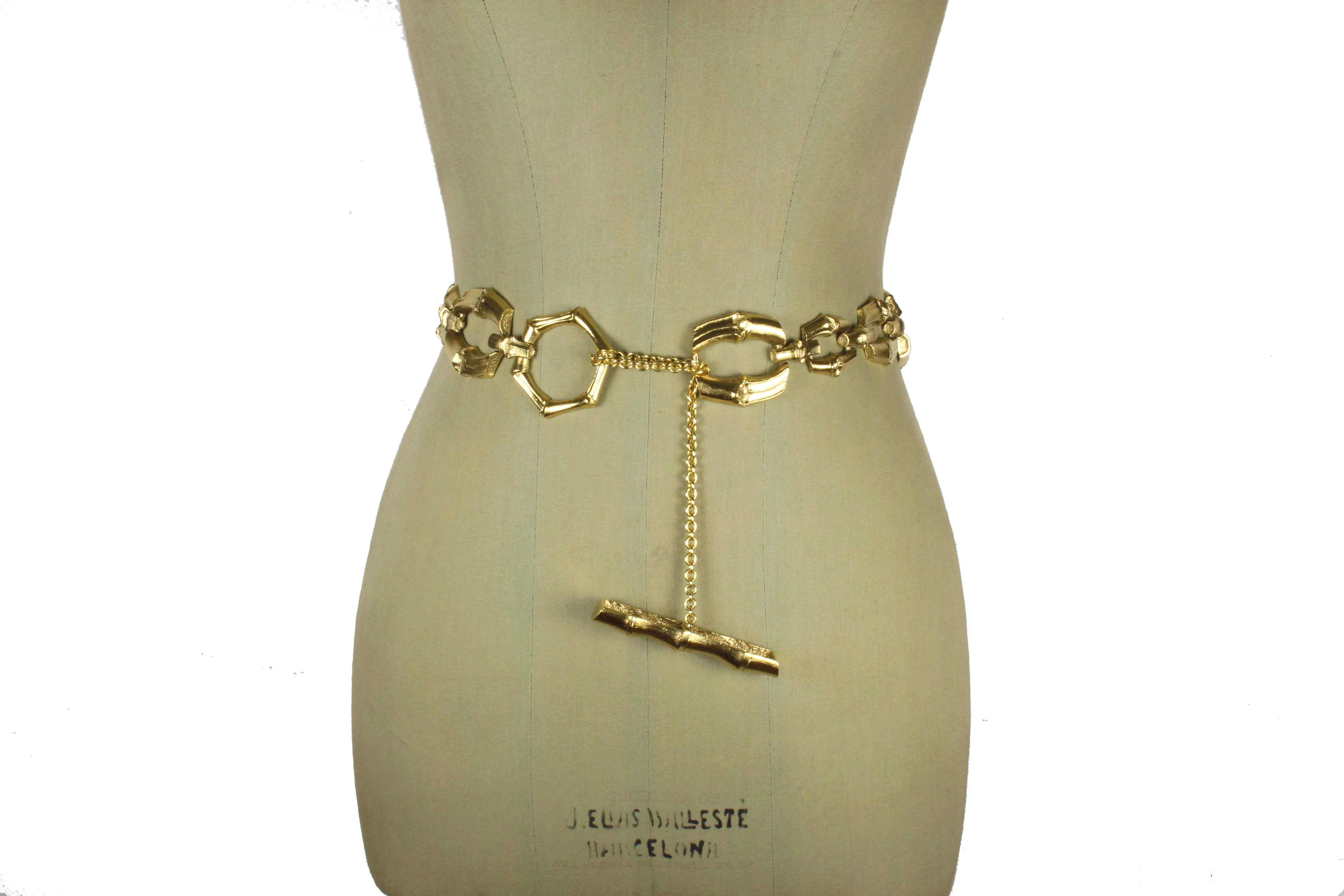 YVES SAINT LAURENT Rive Gauche bamboo chain link belt