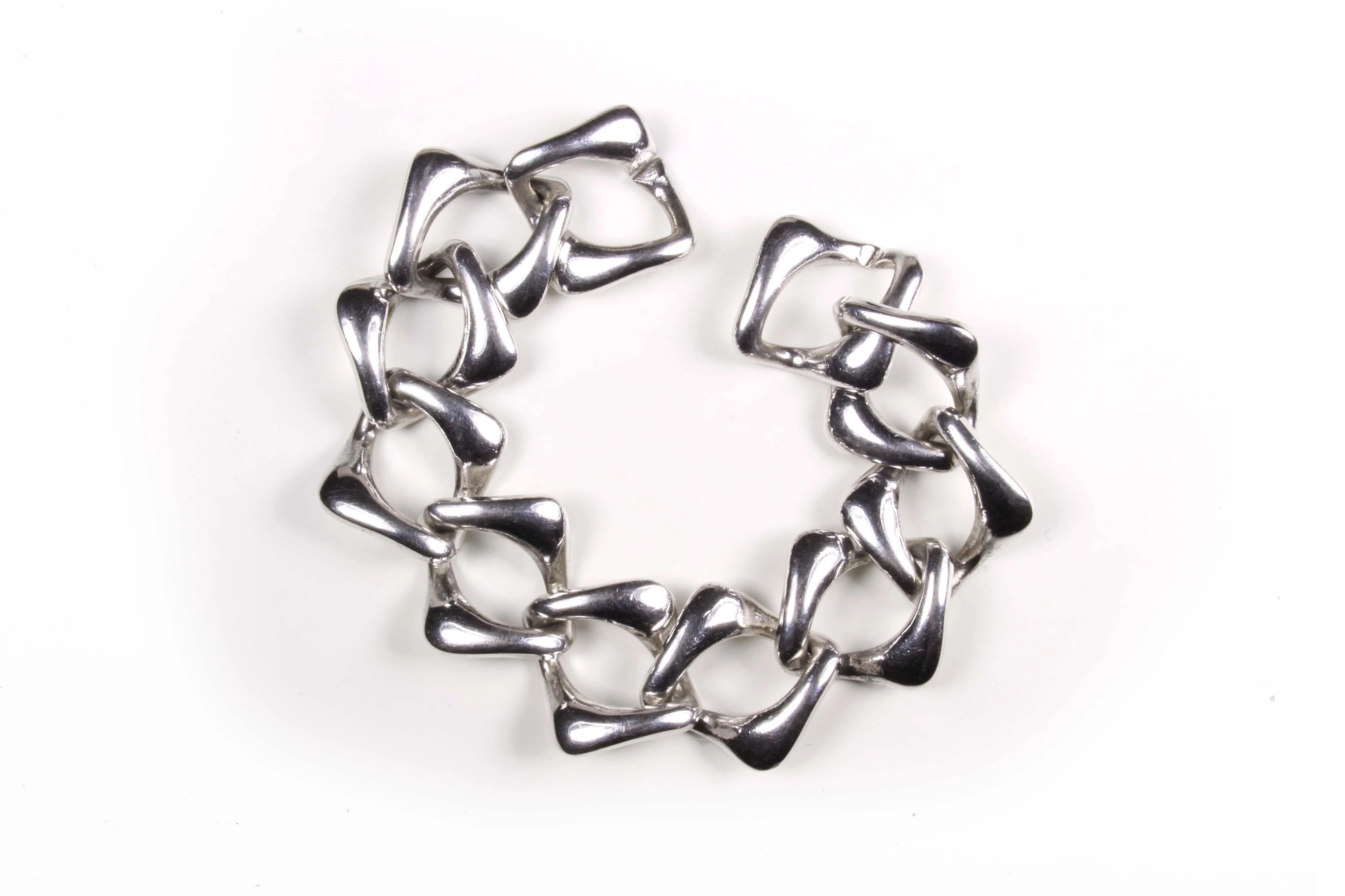 YVES SAINT LAURENT silver chain link bracelet