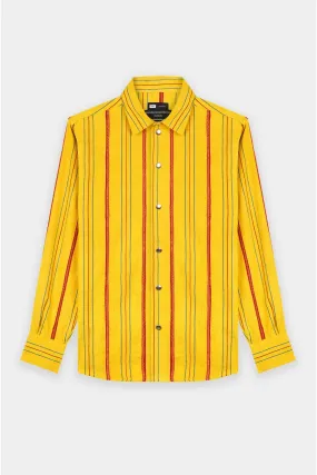 Zaggadey IV Stripe Tailored Fitted Long Sleeve Shirt